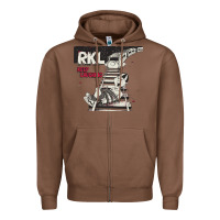 Chestnut RKL Keep Laughing Essential Zipper Hoodie - PixelWave