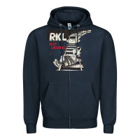 Navy RKL Keep Laughing Essential Zipper Hoodie - PixelWave