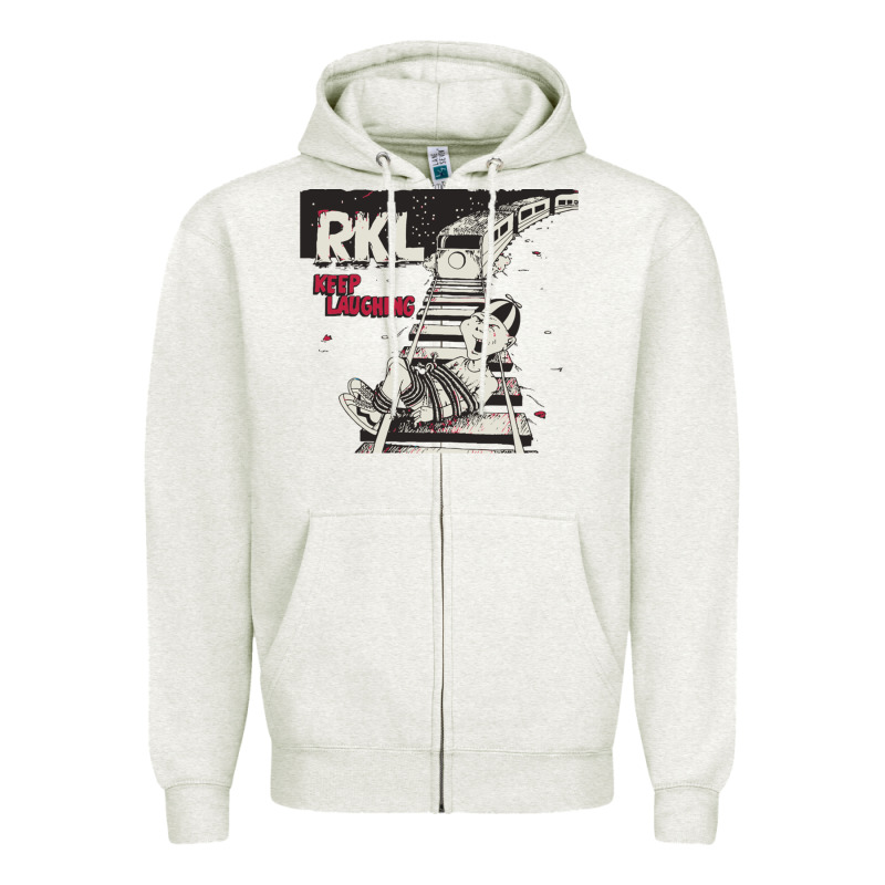 Rkl Keep Laughing Essential Zipper Hoodie by PixelWave | Teevron
