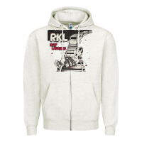 Oatmeal Heather RKL Keep Laughing Essential Zipper Hoodie - PixelWave