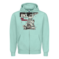 Seafoam RKL Keep Laughing Essential Zipper Hoodie - PixelWave