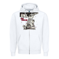 White RKL Keep Laughing Essential Zipper Hoodie - PixelWave