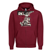 Burgundy RKL Keep Laughing Essential Zipper Hoodie - PixelWave