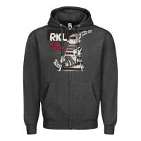 Charcoal Heather RKL Keep Laughing Essential Zipper Hoodie - PixelWave
