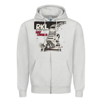 Dove Grey RKL Keep Laughing Essential Zipper Hoodie - PixelWave