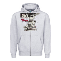 Heather Grey RKL Keep Laughing Essential Zipper Hoodie - PixelWave