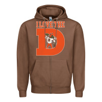 Chestnut i love the d broncos football quote Zipper Hoodie - PixelWave
