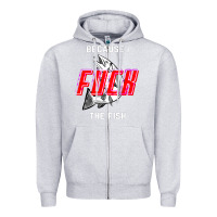 Heather Grey because i fuck the fish Zipper Hoodie - PixelWave