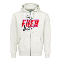 Oatmeal Heather because i fuck the fish Zipper Hoodie - PixelWave