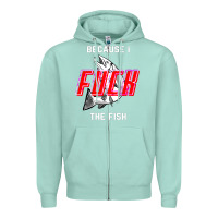 Seafoam because i fuck the fish Zipper Hoodie - PixelWave