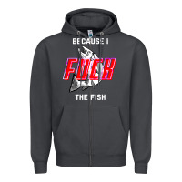 Smoke because i fuck the fish Zipper Hoodie - PixelWave