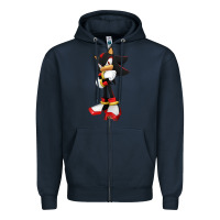 Navy best of shadow Zipper Hoodie - PixelWave