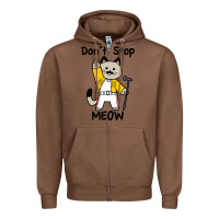 Chestnut Don´t Stop Meow Zipper Hoodie - PixelWave