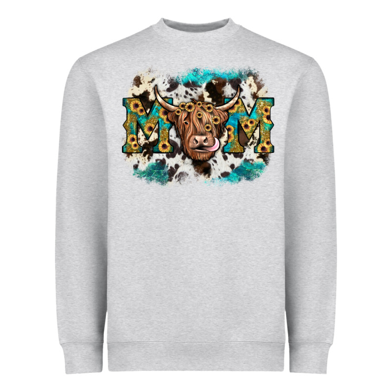 Highland Cow Mom Heavyweight Sweatshirt by JahusDesignShop | Teevron