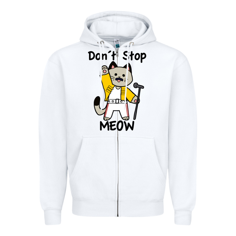 Don´t Stop Meow Zipper Hoodie by PixelWave | Teevron
