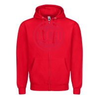 Red rca radio tubes Zipper Hoodie - PixelWave