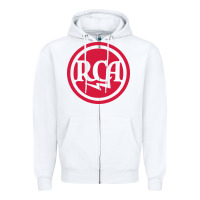 White rca radio tubes Zipper Hoodie - PixelWave
