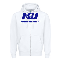 White marymount university vectorized Zipper Hoodie - PixelWave
