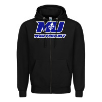 Black marymount university vectorized Zipper Hoodie - PixelWave