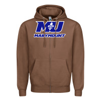 Chestnut marymount university vectorized Zipper Hoodie - PixelWave