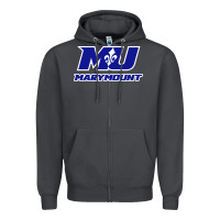 Smoke marymount university vectorized Zipper Hoodie - PixelWave