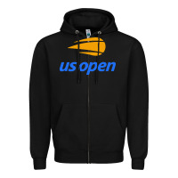 Black open Tennis tournament Zipper Hoodie - PixelWave