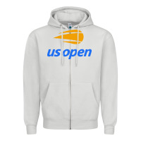 Dove Grey open Tennis tournament Zipper Hoodie - PixelWave