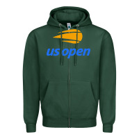 Sports Green open Tennis tournament Zipper Hoodie - PixelWave