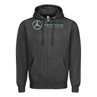 Charcoal Heather mercedis f1 Zipper Hoodie - PixelWave