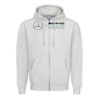 Dove Grey mercedis f1 Zipper Hoodie - PixelWave