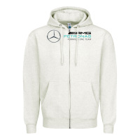 Oatmeal Heather mercedis f1 Zipper Hoodie - PixelWave