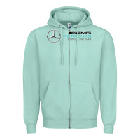 Seafoam mercedis f1 Zipper Hoodie - PixelWave