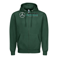 Sports Green mercedis f1 Zipper Hoodie - PixelWave