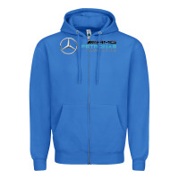 True Royal mercedis f1 Zipper Hoodie - PixelWave
