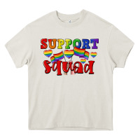 Cream Support squad pride Heavy Core Tee - CowGirlArtShop