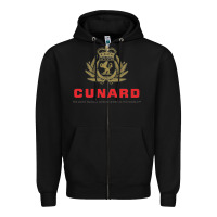 Black luxury cruises cunard Zipper Hoodie - PixelWave