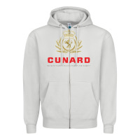 Dove Grey luxury cruises cunard Zipper Hoodie - PixelWave