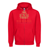 Red luxury cruises cunard Zipper Hoodie - PixelWave