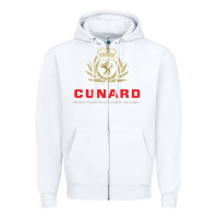 White luxury cruises cunard Zipper Hoodie - PixelWave