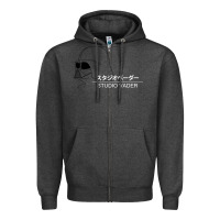 Charcoal Heather studio vader   star Zipper Hoodie - PixelWave