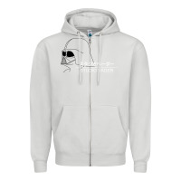 Dove Grey studio vader   star Zipper Hoodie - PixelWave