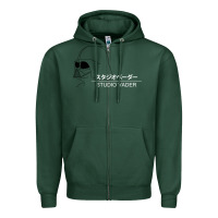 Sports Green studio vader   star Zipper Hoodie - PixelWave