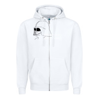 White studio vader   star Zipper Hoodie - PixelWave