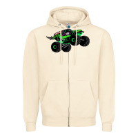 Sandshell monster truck grave digger Zipper Hoodie - PixelWave