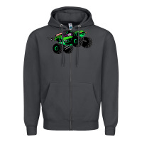 Smoke monster truck grave digger Zipper Hoodie - PixelWave