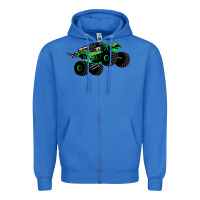 True Royal monster truck grave digger Zipper Hoodie - PixelWave