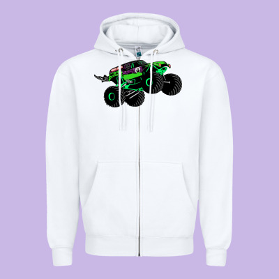 Monster Truck Grave Digger Zipper Hoodie Designed By Pixelwave