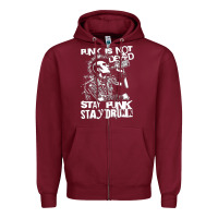 Burgundy Stay Punk Stay Drunk Zipper Hoodie - PixelWave