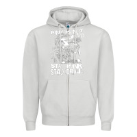 Dove Grey Stay Punk Stay Drunk Zipper Hoodie - PixelWave