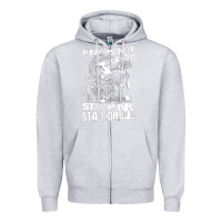 Heather Grey Stay Punk Stay Drunk Zipper Hoodie - PixelWave